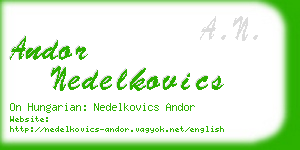 andor nedelkovics business card